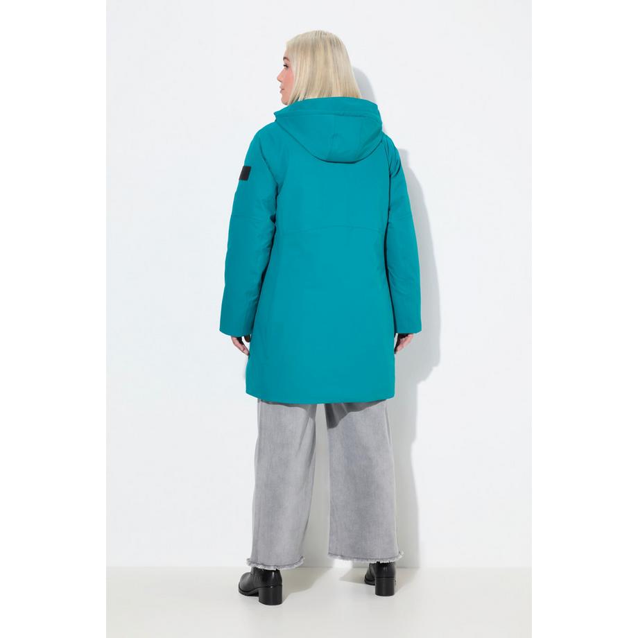 Ulla Popken HYPRAR Veste fonctionnelle déperlante avec capuche et fermeture éclair à double curseur  