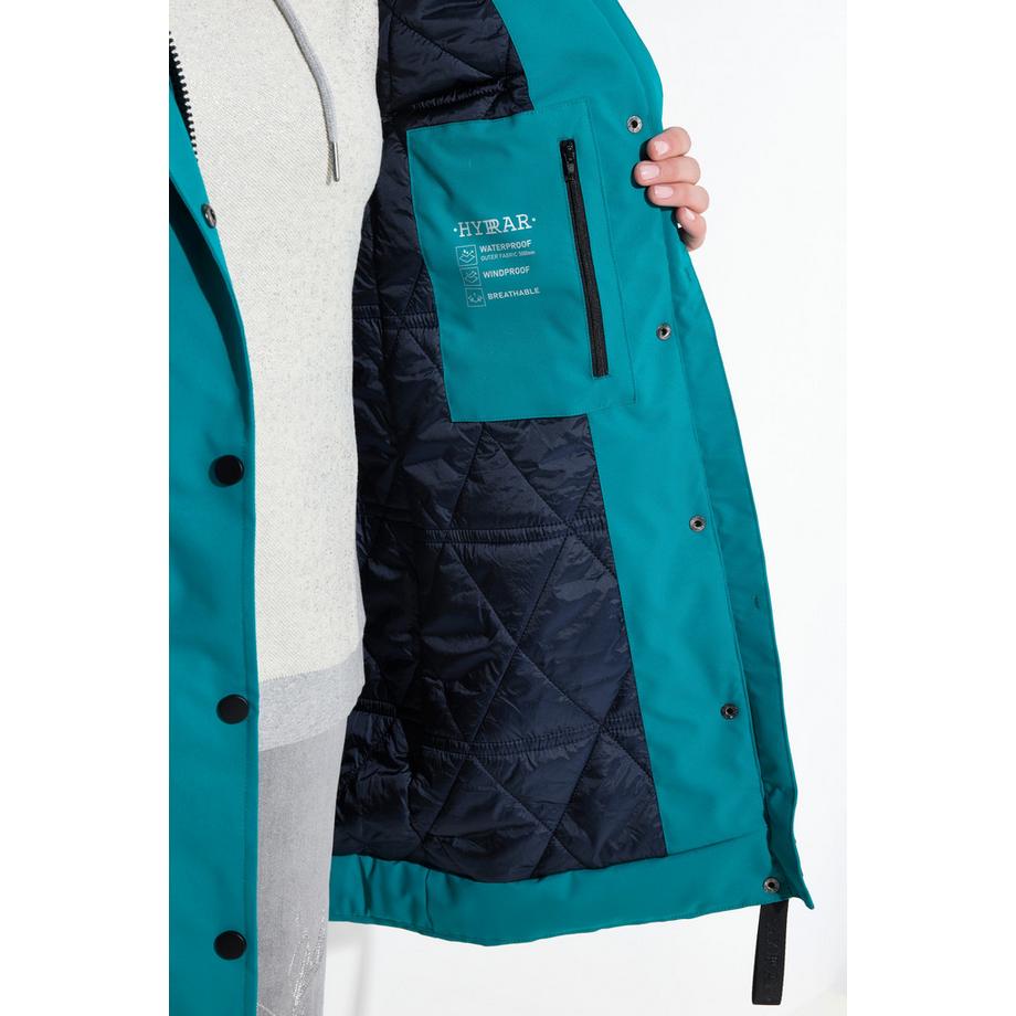 Ulla Popken HYPRAR Veste fonctionnelle déperlante avec capuche et fermeture éclair à double curseur  