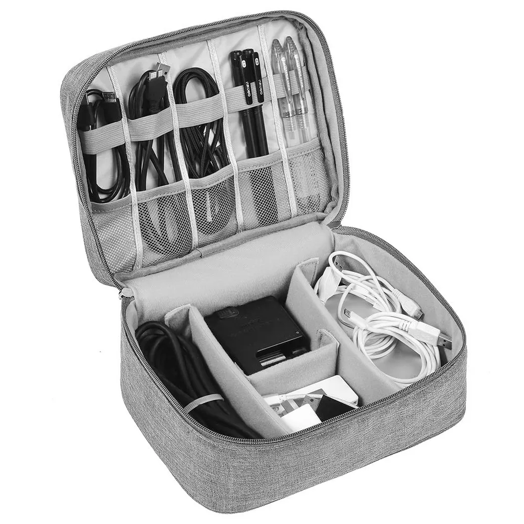 Only-bags.store - Elektronik-Tasche - Elektronik-Zubehör-Organizer - Universal-Reisekabel-Organizer-Tasche, 11, Grau
