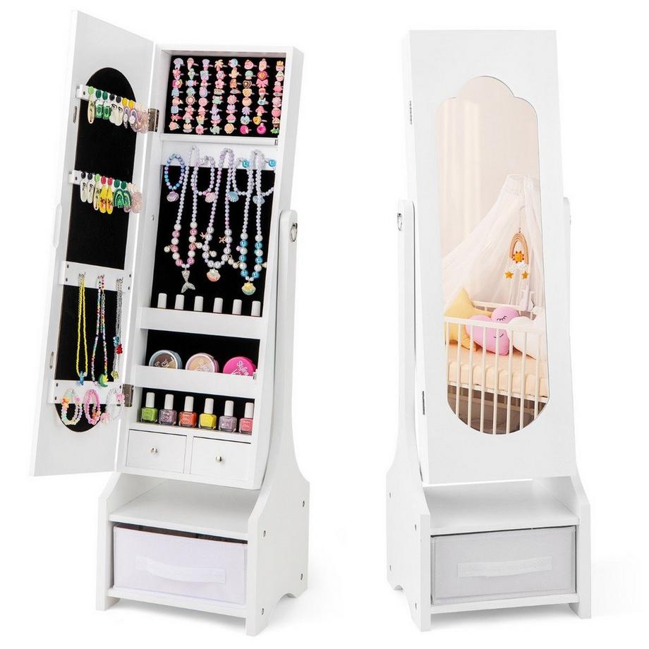 Northix Mobiletto portagioie per bambini con specchio  