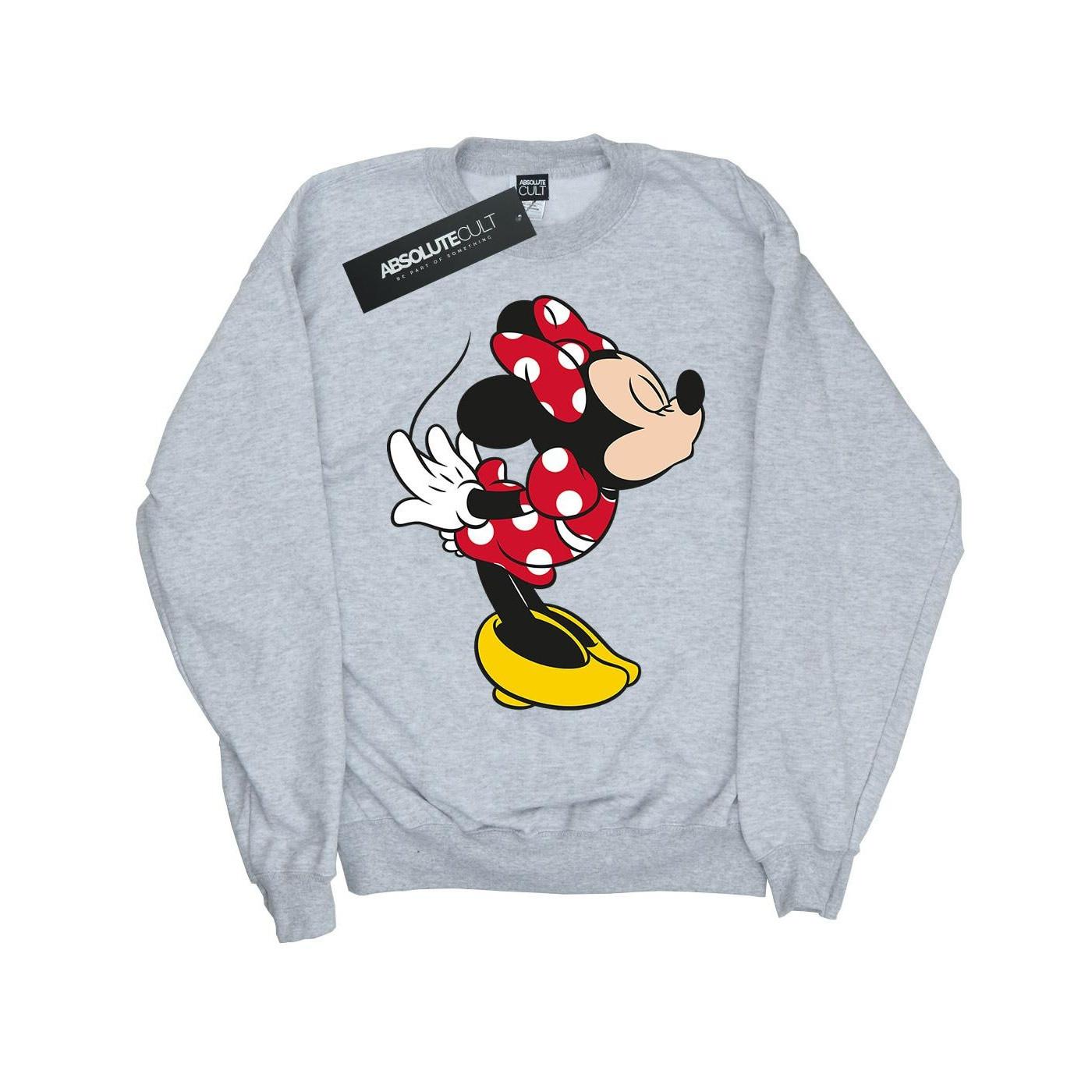 Image of Minnie Mouse Split Kiss Sweatshirt Unisex Grau 116