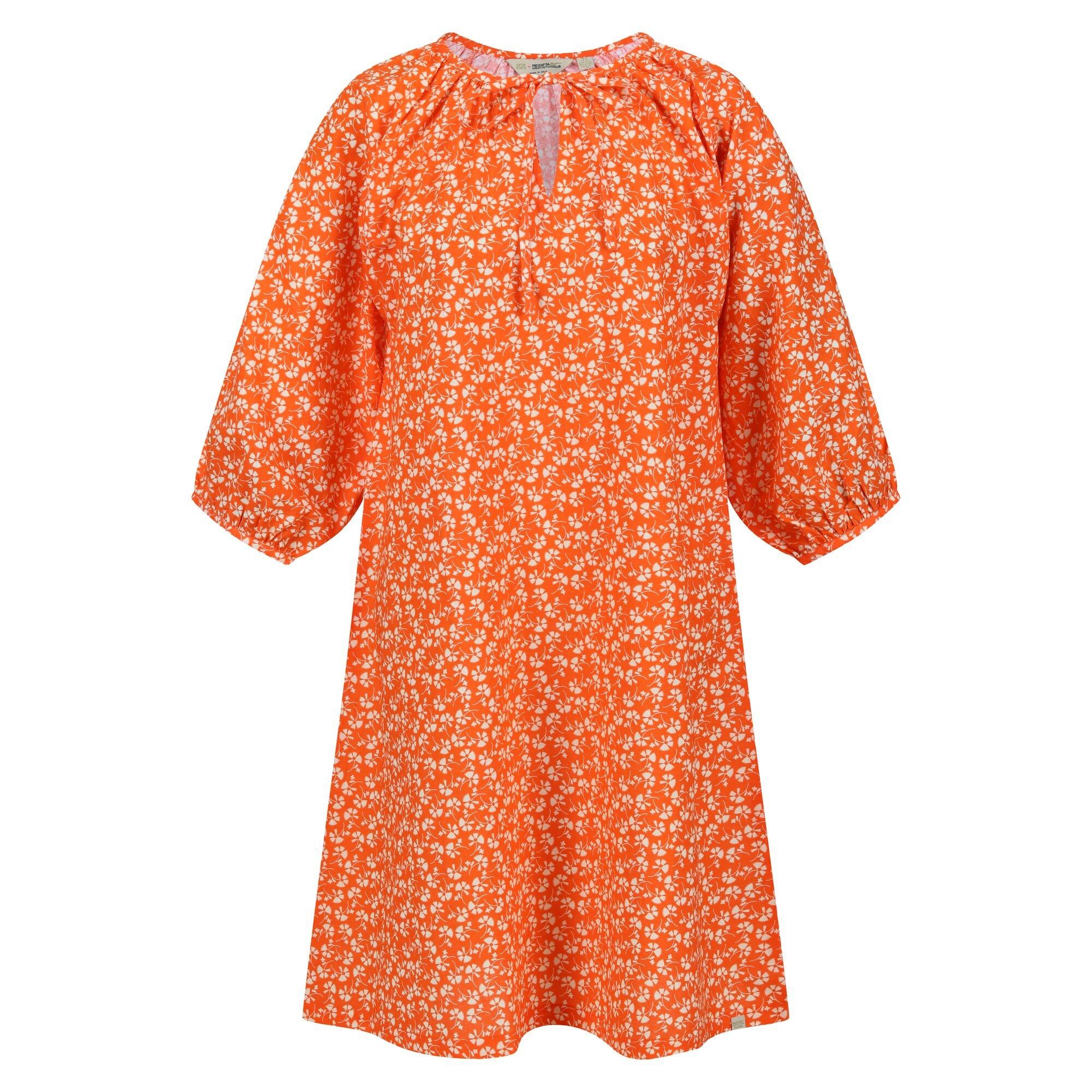 Image of Orla Kiely Freizeitkleid Krawattenkragen Damen Rot Bunt 36