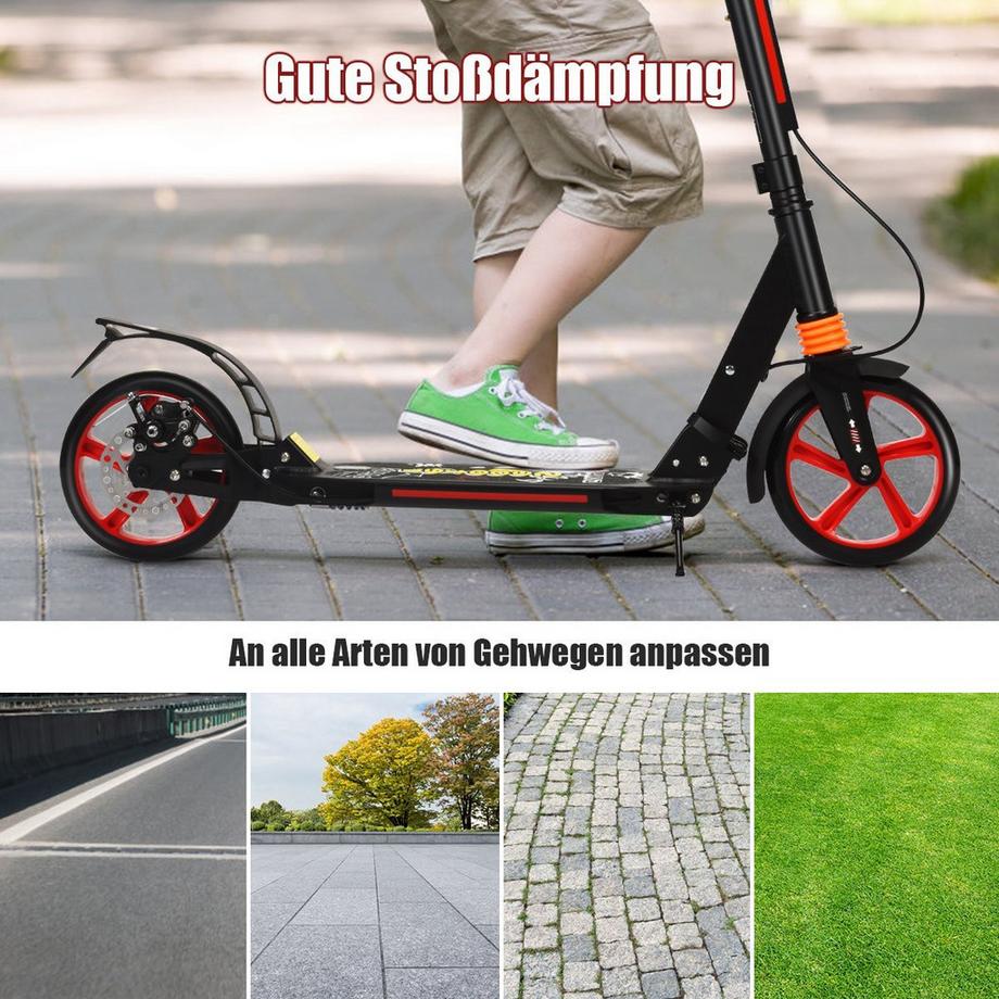 Northio  Kickscooter City Scooter tracolla per monopattino regolabile in altezza monopattino nero 
