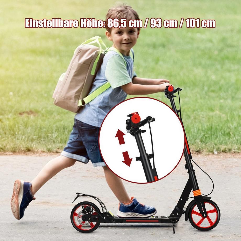 Northio  Kickscooter City Scooter tracolla per monopattino regolabile in altezza monopattino nero 