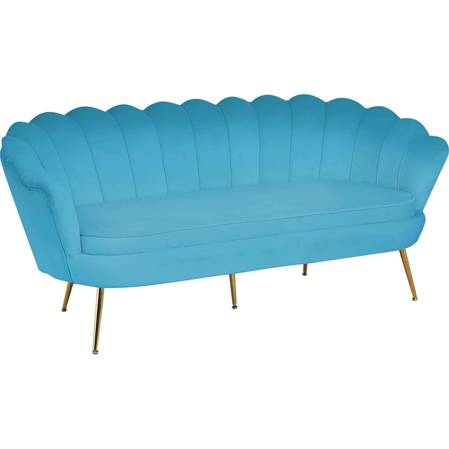 mutoni Muschelsofa 3-Sitzer Samt  