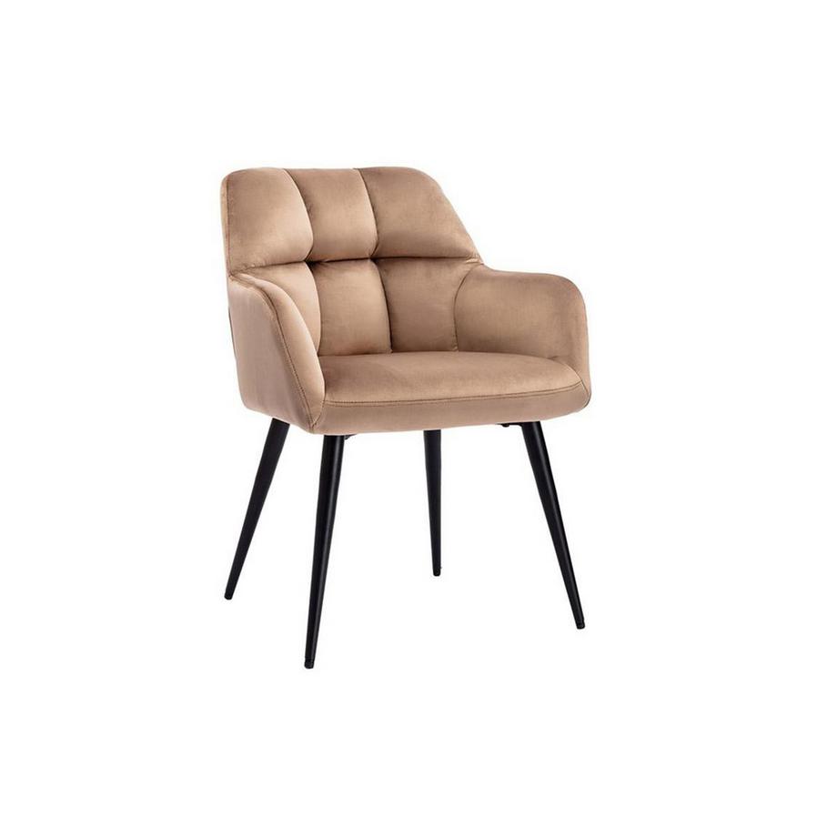 Vente-unique Lotto di 2 sedie con braccioli in Velluto e Metallo PEGA  