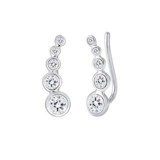 Elli  Boucles d'Oreilles Earclimber Avec Cristaux 