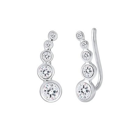 Elli  Boucles d'Oreilles Earclimber Avec Cristaux 