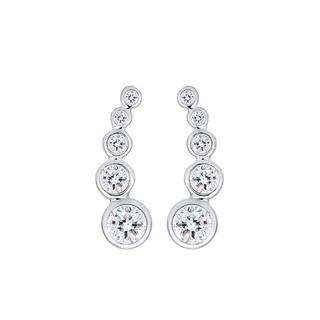 Elli  Boucles d'Oreilles Earclimber Avec Cristaux 