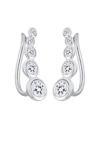 Elli  Boucles d'Oreilles Earclimber Avec Cristaux 