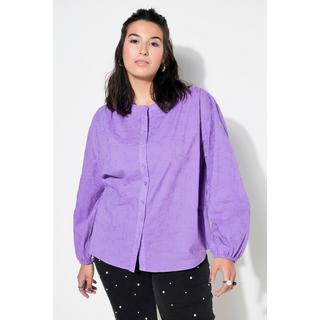 Studio Untold  Blusa dal taglio oversize in tessuto operato con maniche lunghe a palloncino 