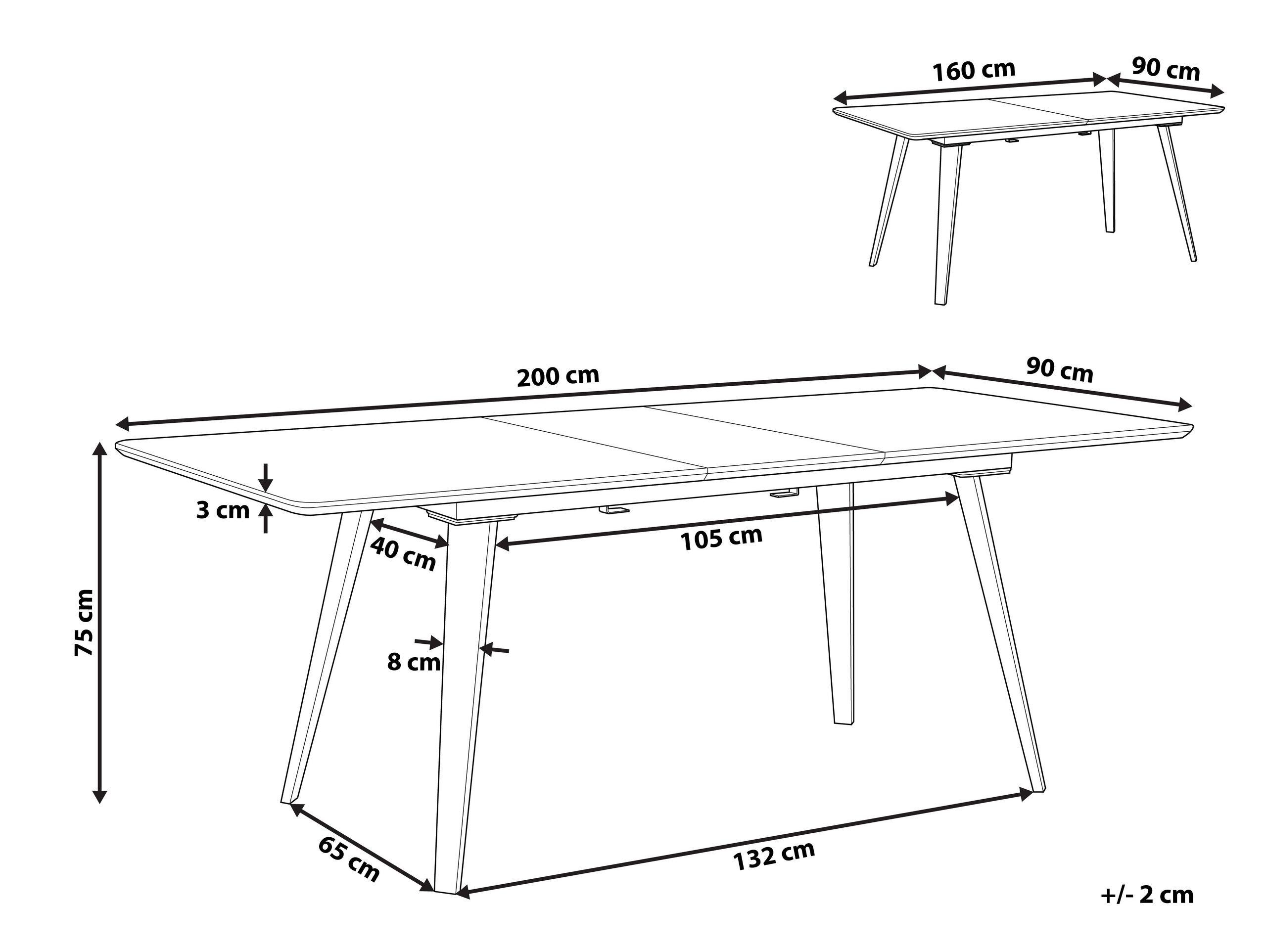 Beliani Table de repas en MDF Moderne IRVINGTON  