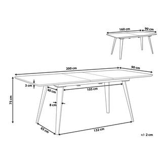 Beliani Esstisch aus MDF-Platte Modern IRVINGTON  