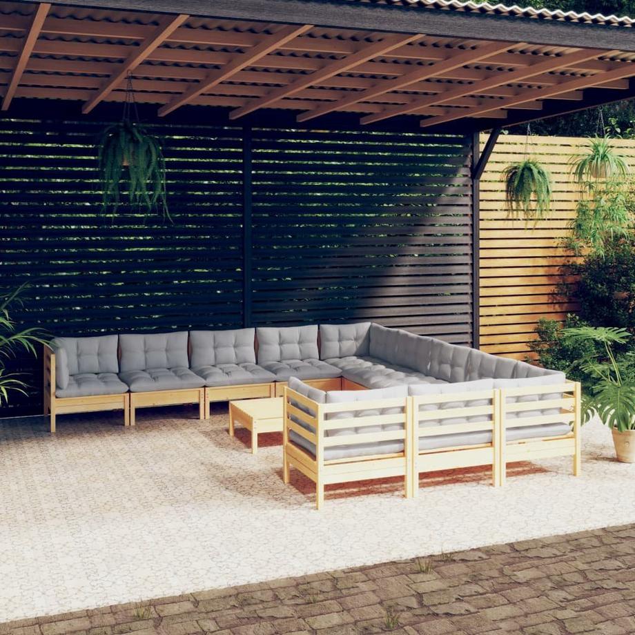 VidaXL set salotto da giardino Legno di pino  