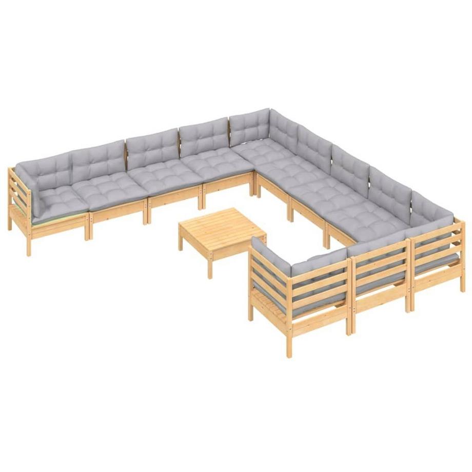 VidaXL set salotto da giardino Legno di pino  