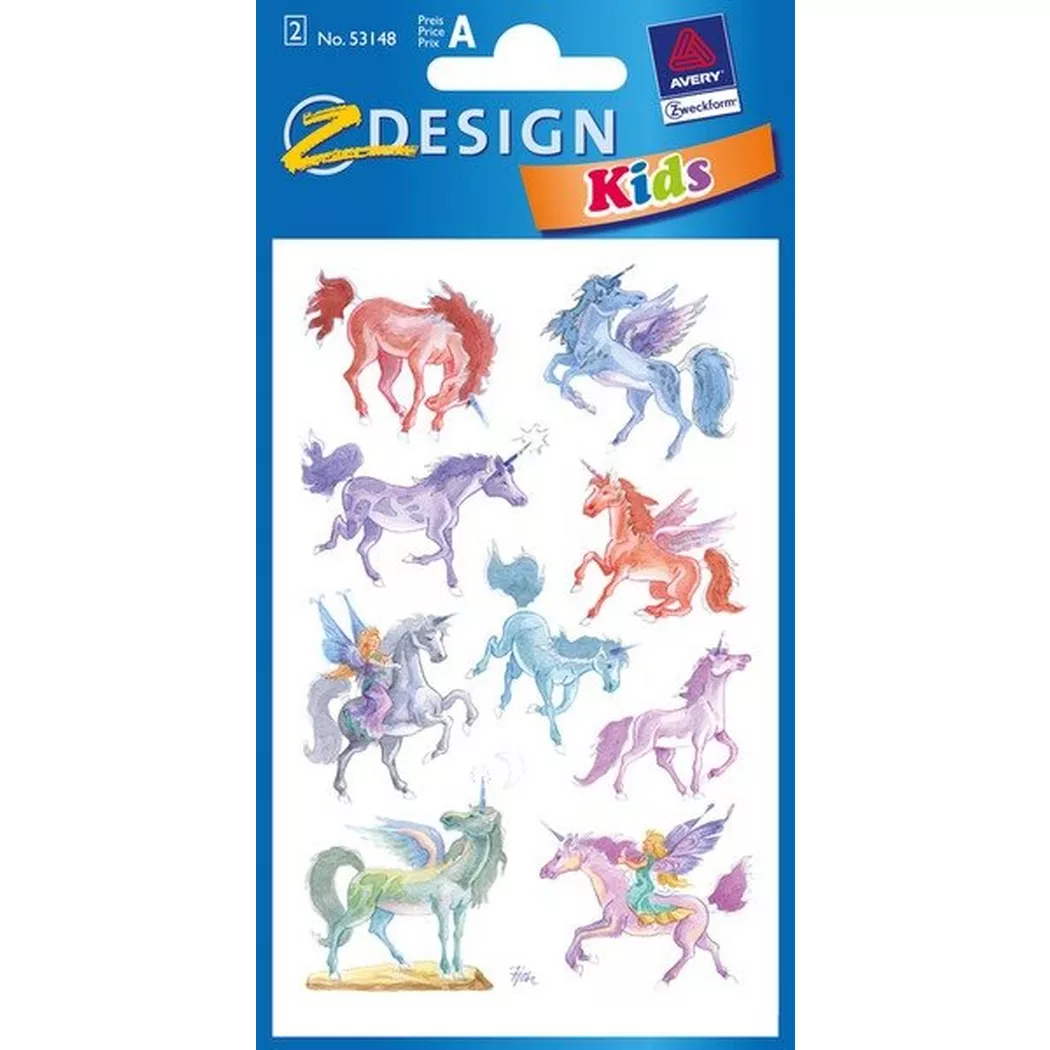 Z-DESIGN -  Sticker Kids 53148 Einhorn 2 Stück