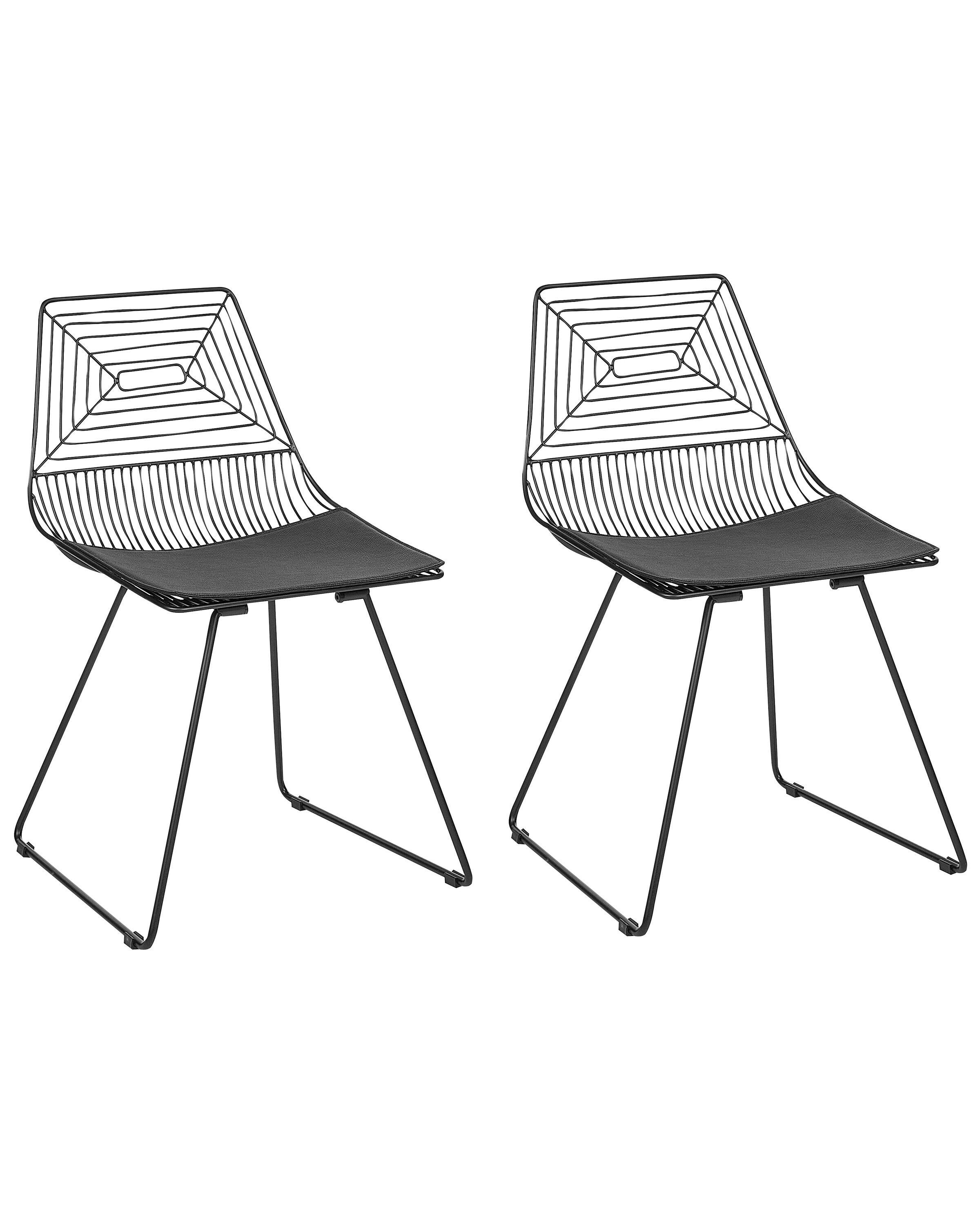 Image of Set mit 2 Stühlen aus Stahl Industriell BEATTY Set mit 2 Stühlen aus Stahl Industriell BEATTY