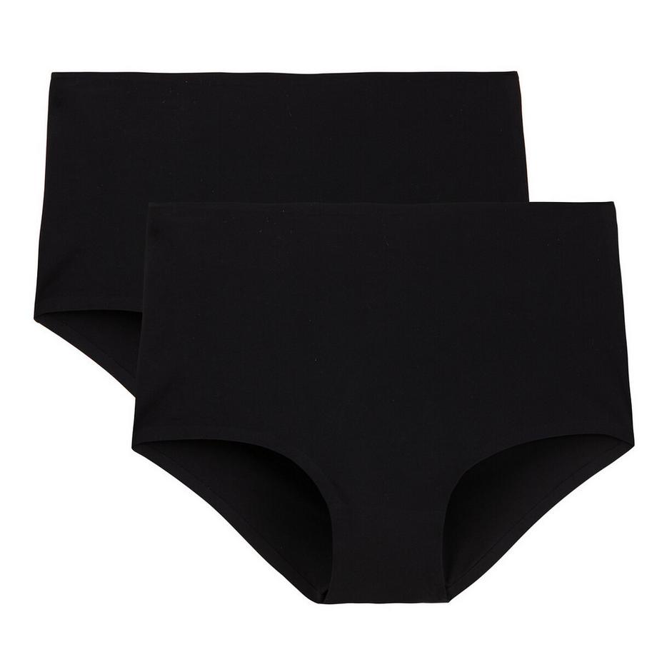 Lot de 2 culottes hautes en microfibre-Invisible