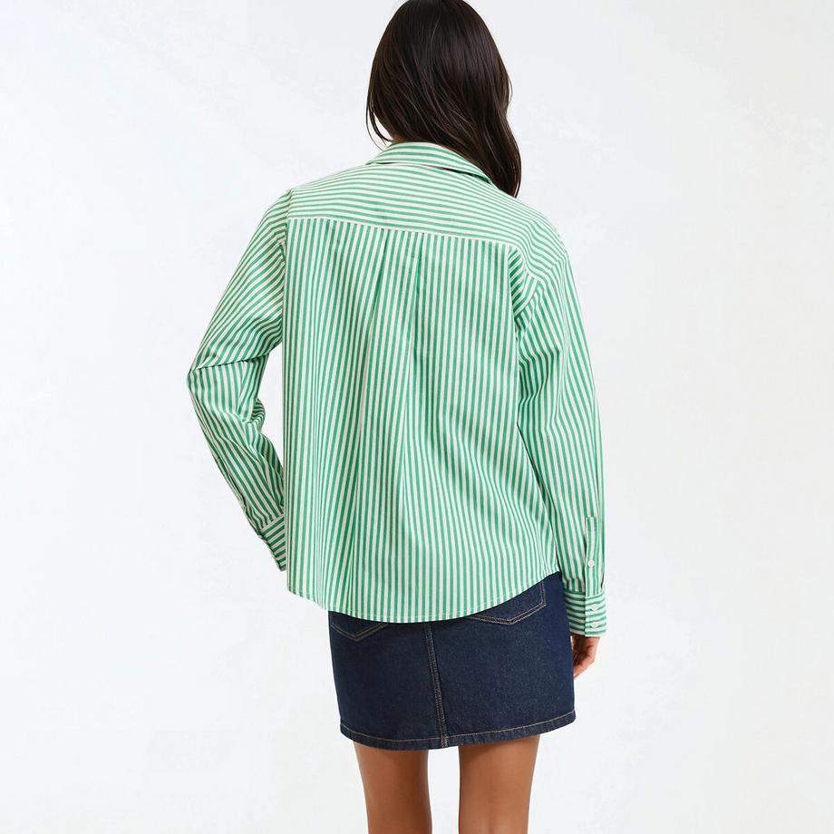 La Redoute Collections Gestreiftes Baumwollhemd  