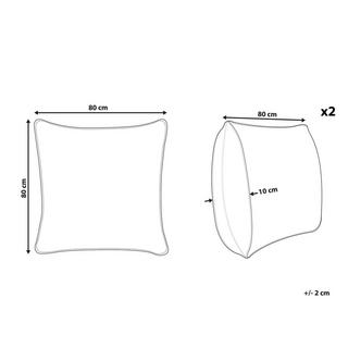 Beliani Set mit 2 Kissen aus Japara Baumwolle FELDBERG  