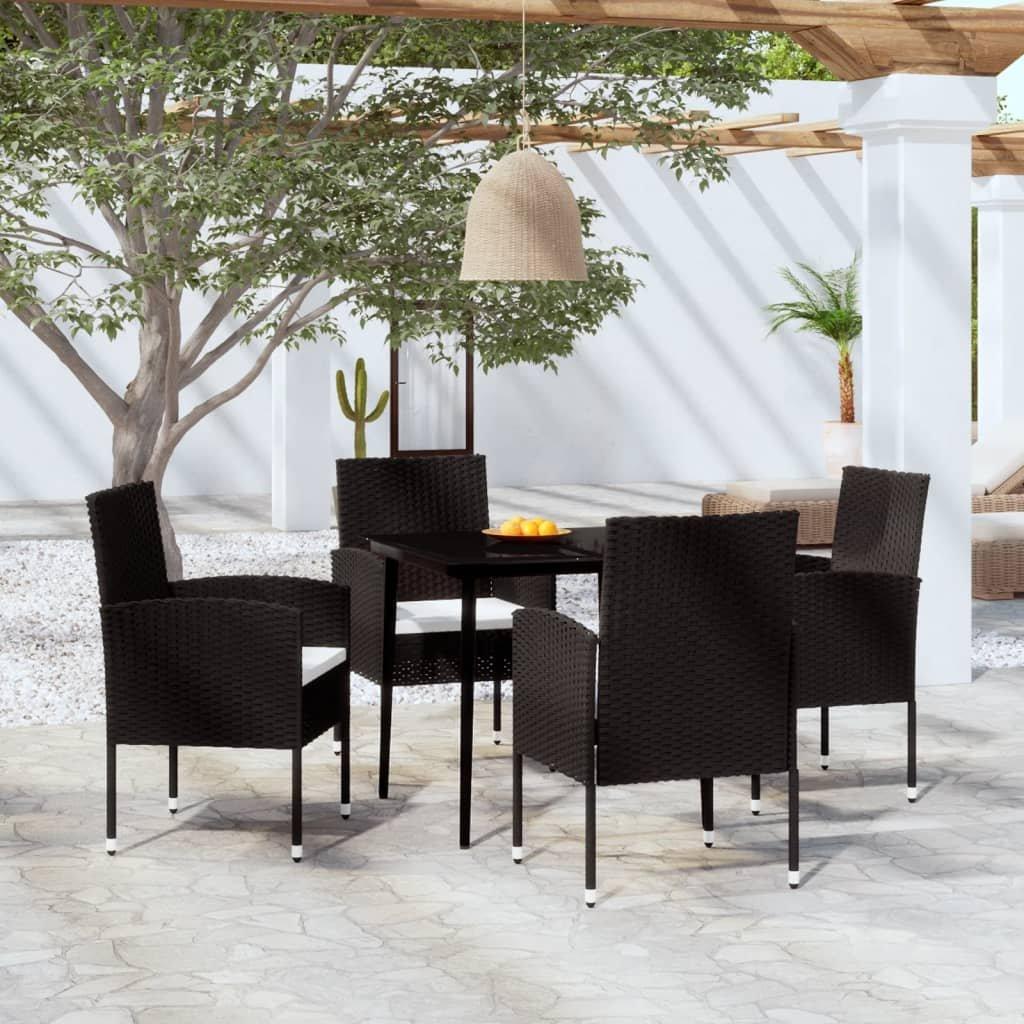 VidaXL Ensemble de salle à manger de jardin rotin synthétique  