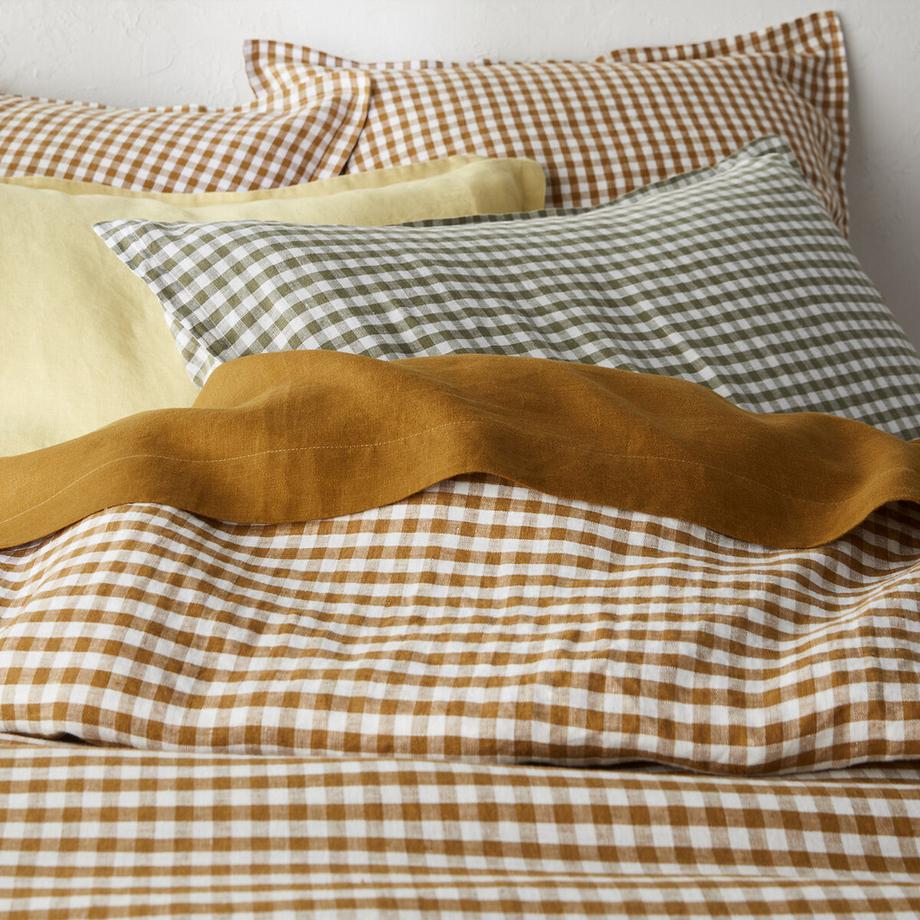 La Redoute Intérieurs Acélie Bronze Housse de Couette Vichy  