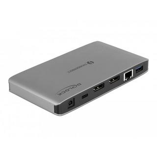 DeLock  87777 station d'accueil Avec fil Thunderbolt 3 Gris 