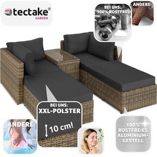 Tectake Rattan Lounge mit Aluminiumgestell San Domino  