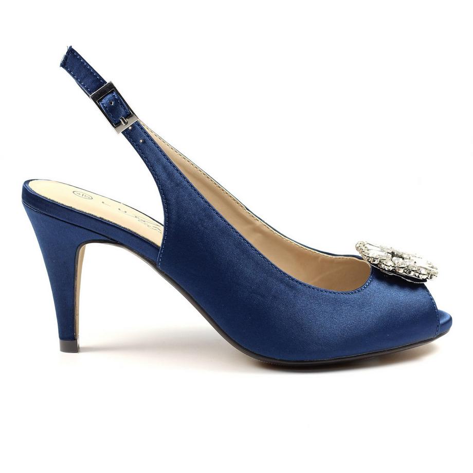 Lunar Venice Satin Slingback Pumps  