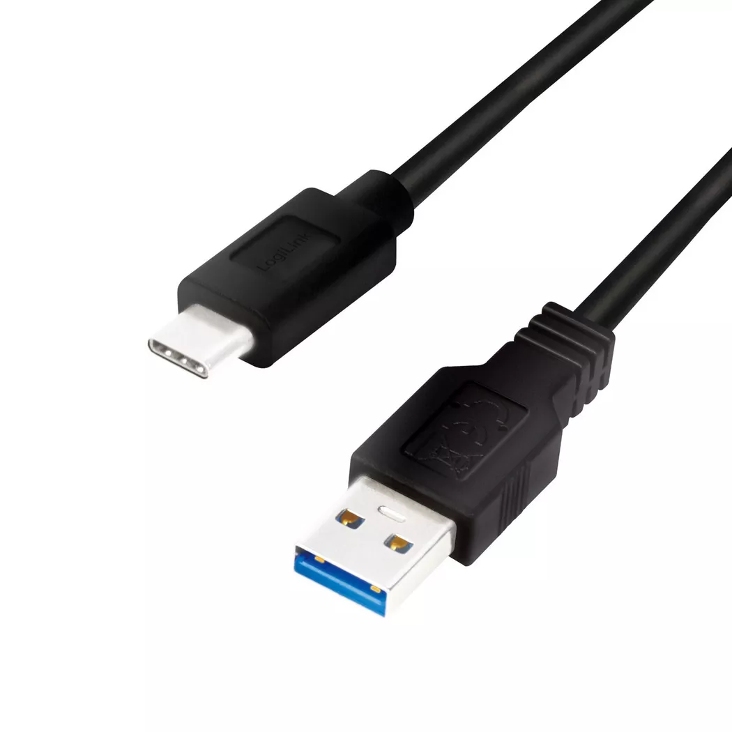 LogiLink CU0171 câble USB USB 3.2 Gen 2 (3.1 Gen 2) 3 m USB A USB C 5 Gbit/s Noir