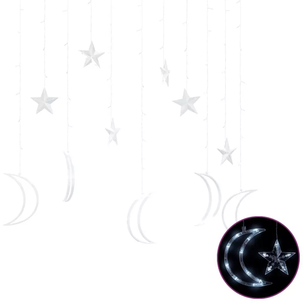 VidaXL - Lichterkette, One Size, Weiss Bunt