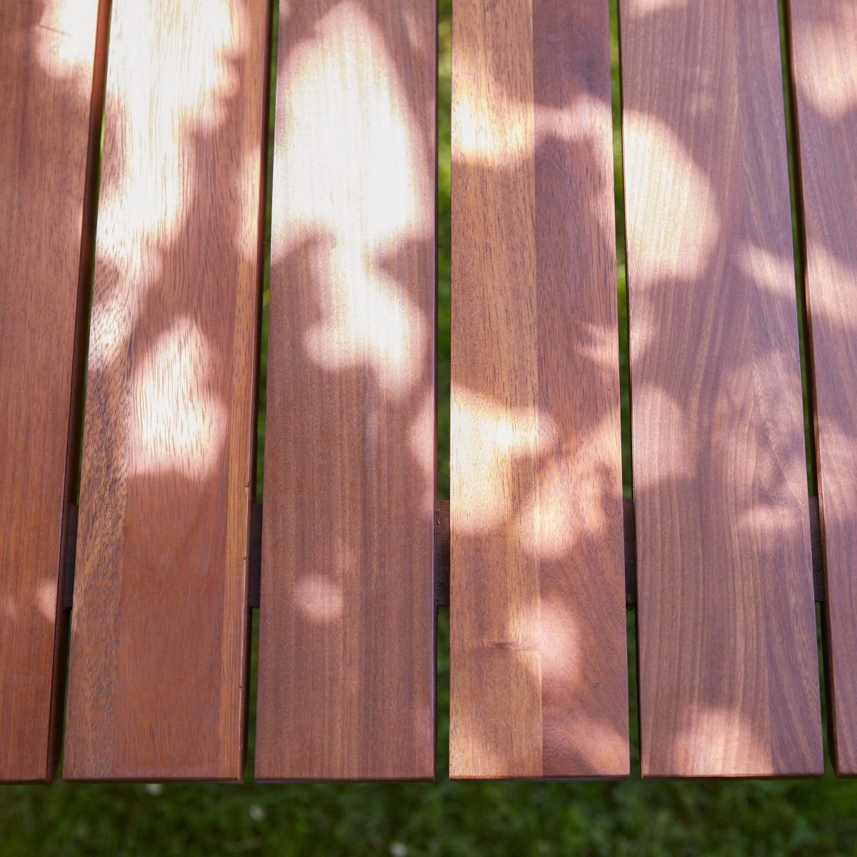 Tikamoon Table de jardin en teck massif et métal 6/8 pers. Toscane  