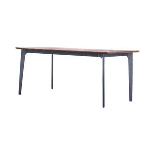 Tikamoon Table de jardin en teck massif et métal 6/8 pers. Toscane  