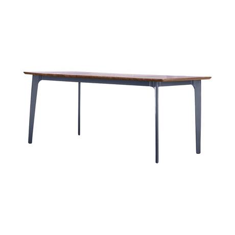 Tikamoon Table de jardin en teck massif et métal 6/8 pers. Toscane  