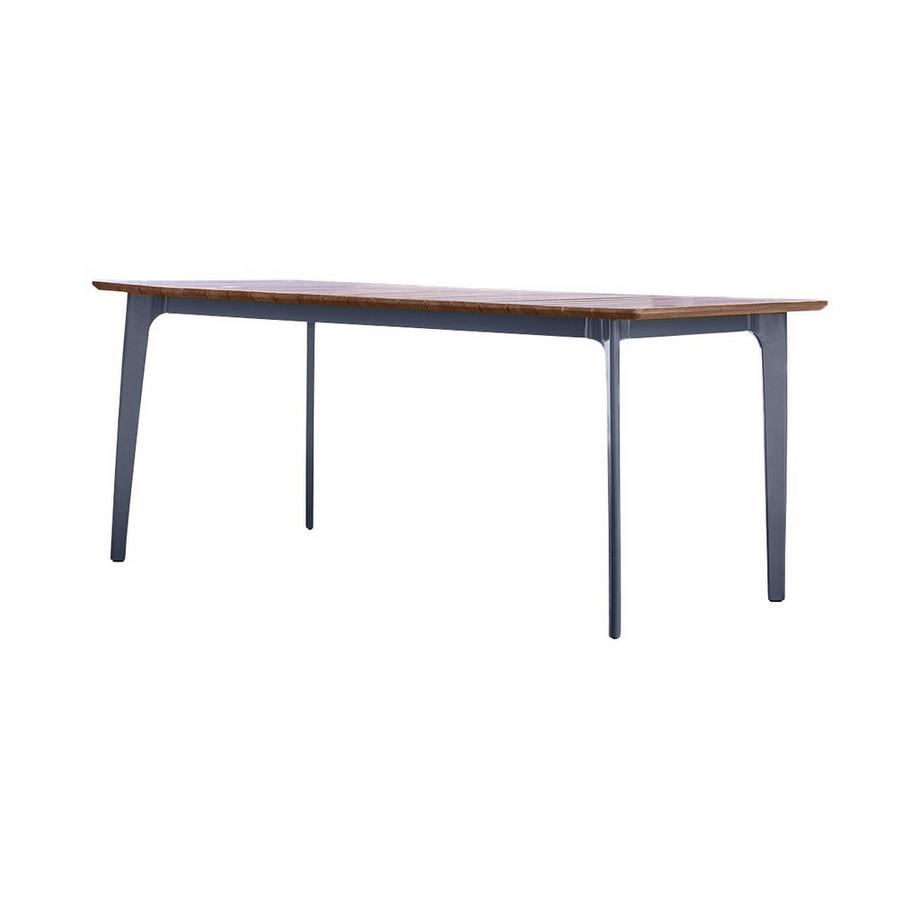 Tikamoon Tavolo da giardino in teak massello e metallo 6/8 pers. Toscane  