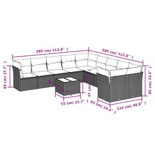 VidaXL Garten sofagarnitur poly-rattan  