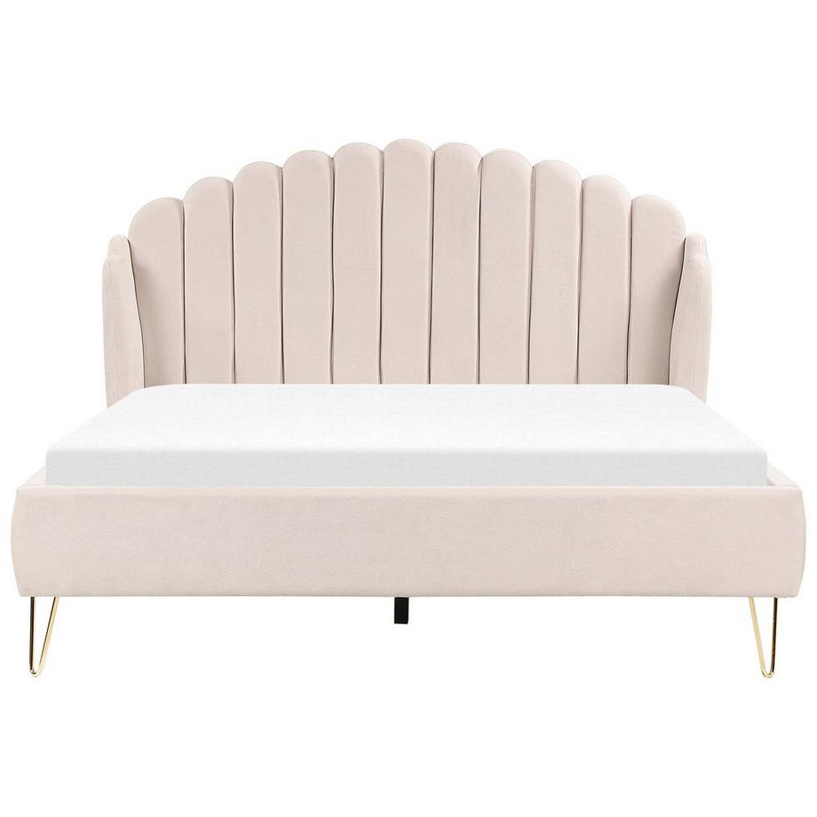 Beliani Lit à lattes en Polyester Rétro AMBILLOU  