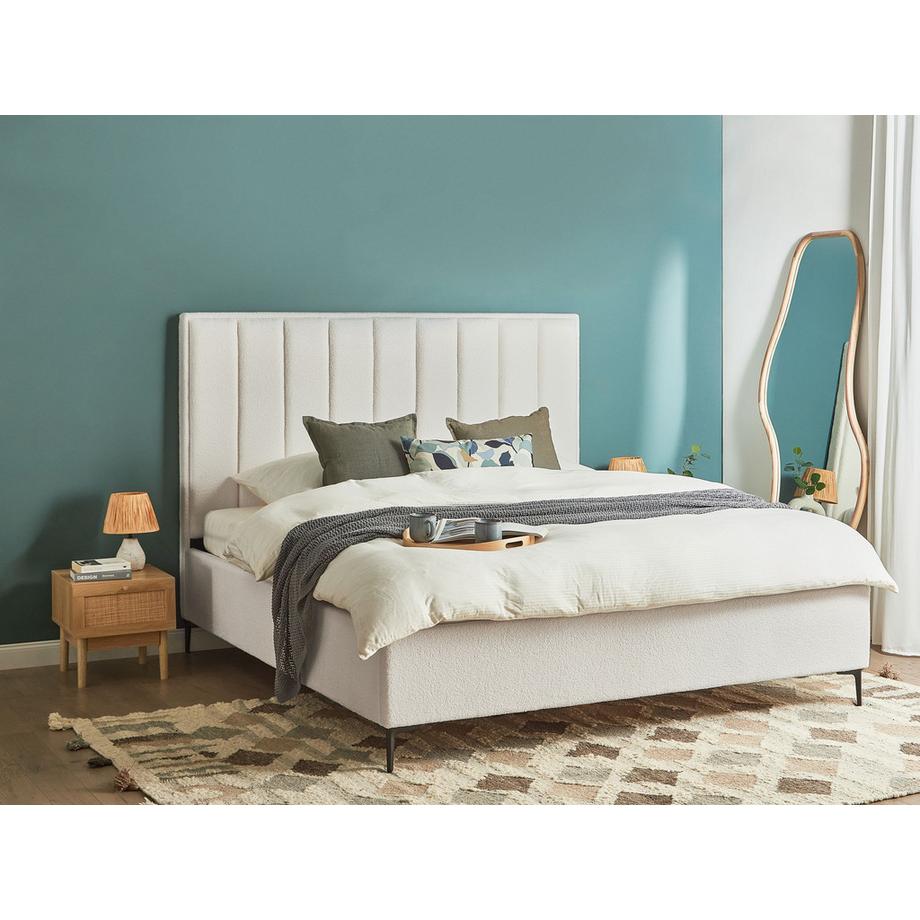 Beliani Letto contenitore en Bouclé  SEZANNE  