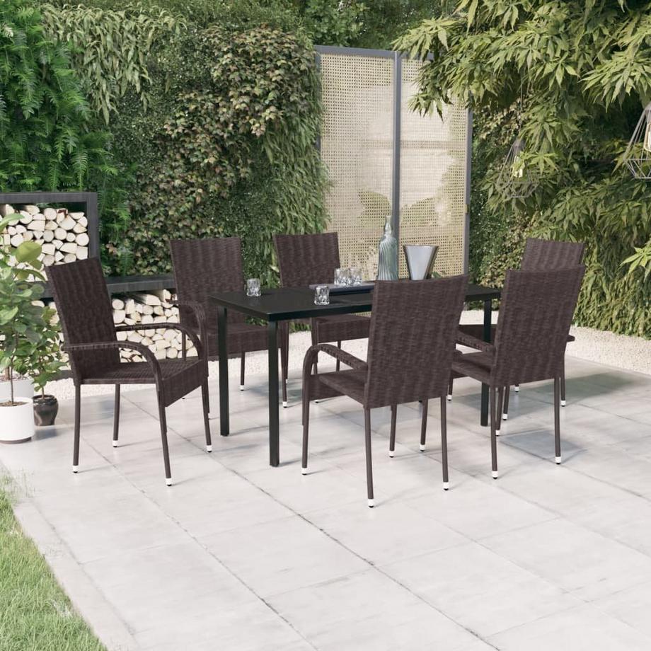 VidaXL Garten essgruppe poly-rattan  