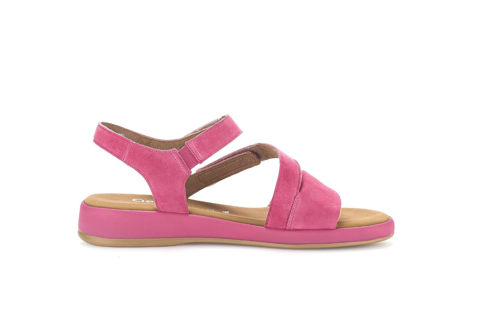 Image of Leder Sandale Damen Rosa 37