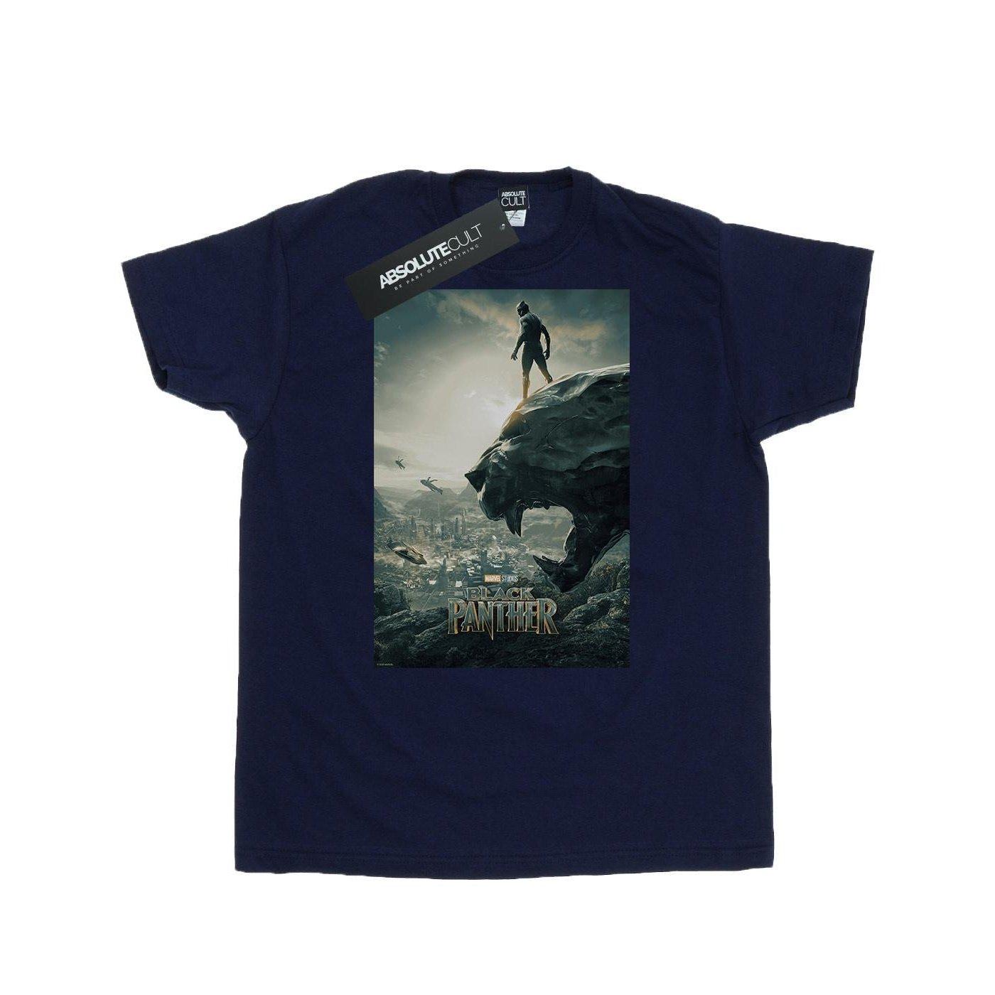 Image of Black Panther Poster Tshirt Herren Marine L