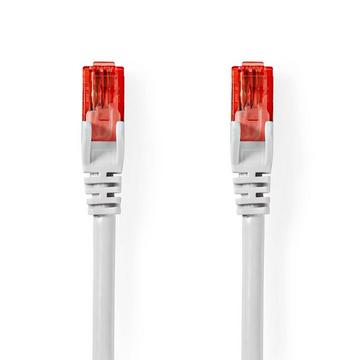 Câble réseau CAT6 | RJ45 mâle | RJ45 mâle | U/UTP | 1.00 m | Rond | PVC | Blanc | Etiquette
