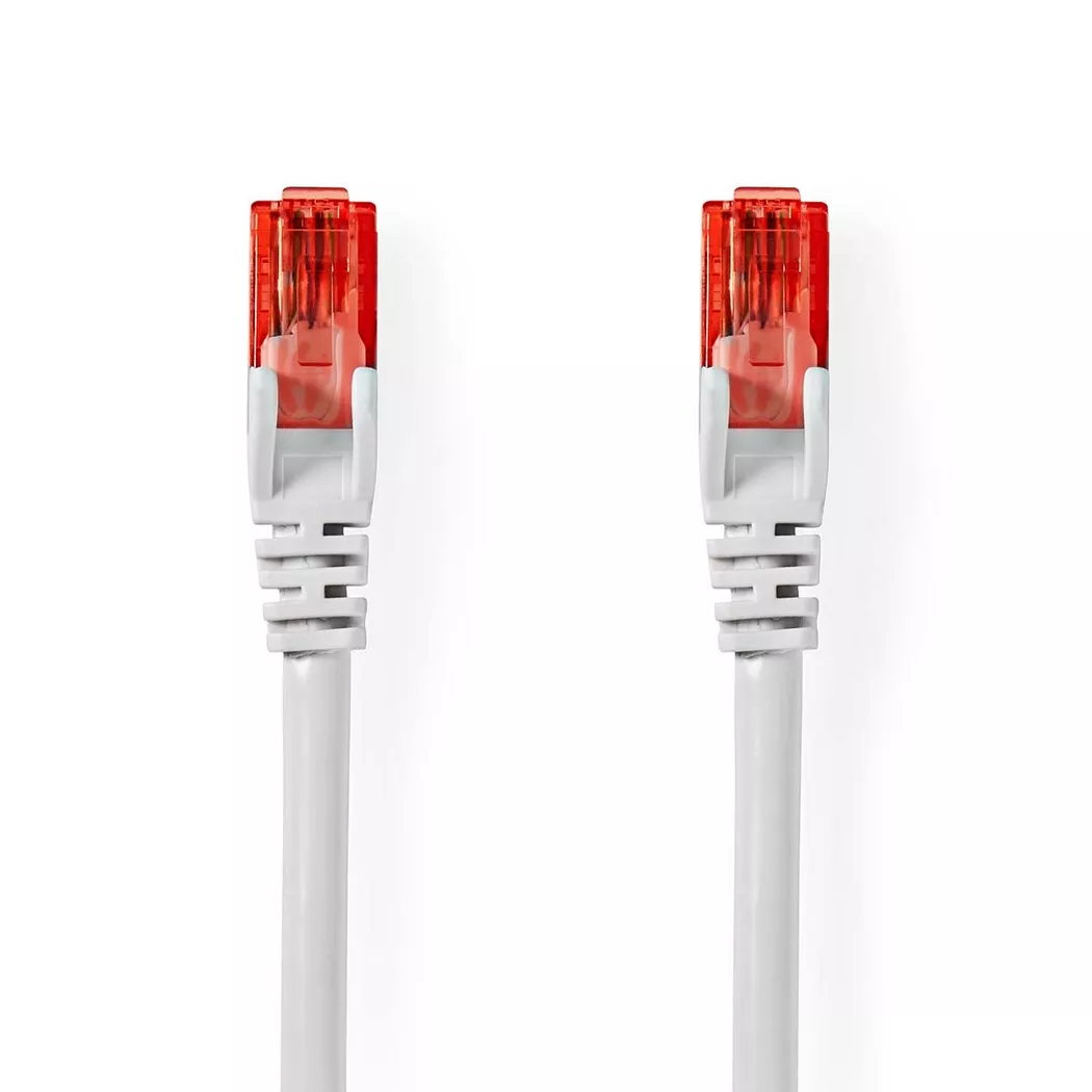 Nedis – CAT6 Netzwerkkabel | RJ45 Stecker U/UTP 1,00 m Rund PVC Weiß Etikett, One Size