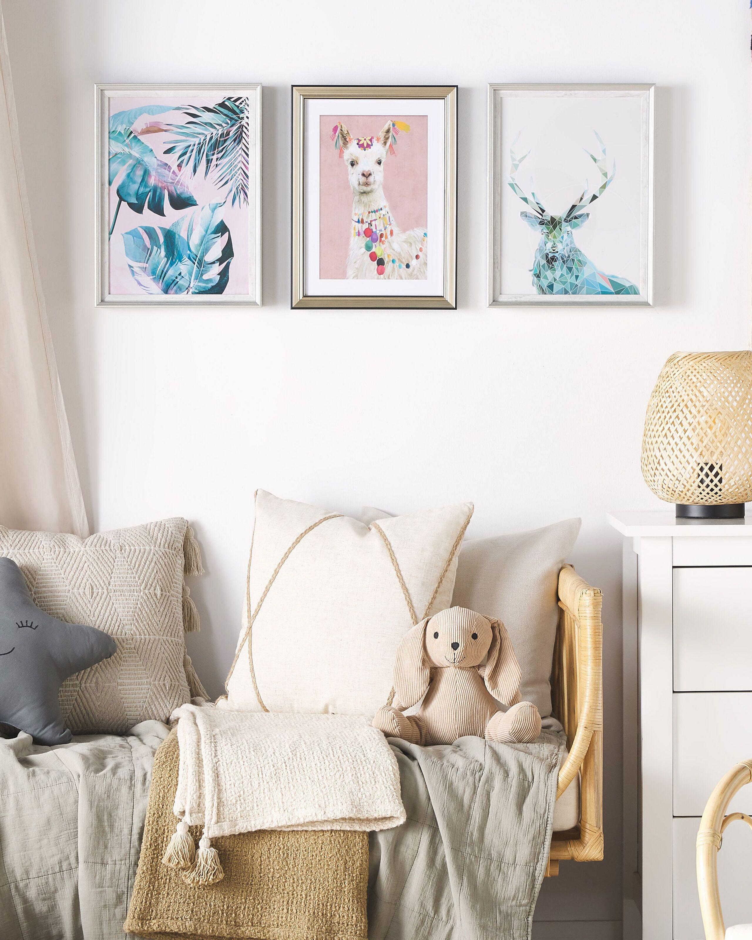 Beliani Stampa da parete Incorniciata en Carta Moderno AGENA  