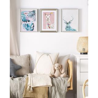 Beliani Stampa da parete Incorniciata en Carta Moderno AGENA  