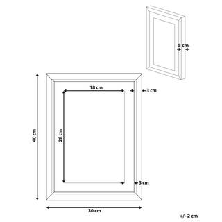 Beliani Stampa da parete Incorniciata en Carta Moderno AGENA  