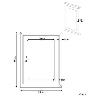 Beliani Wandbild mit Rahmen aus Papier Modern AGENA  