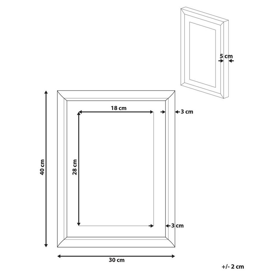 Beliani Stampa da parete Incorniciata en Carta Moderno AGENA  