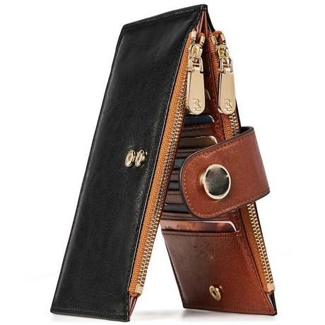 Only-bags.store PU Leder Slim Brieftasche RFID Schutz  