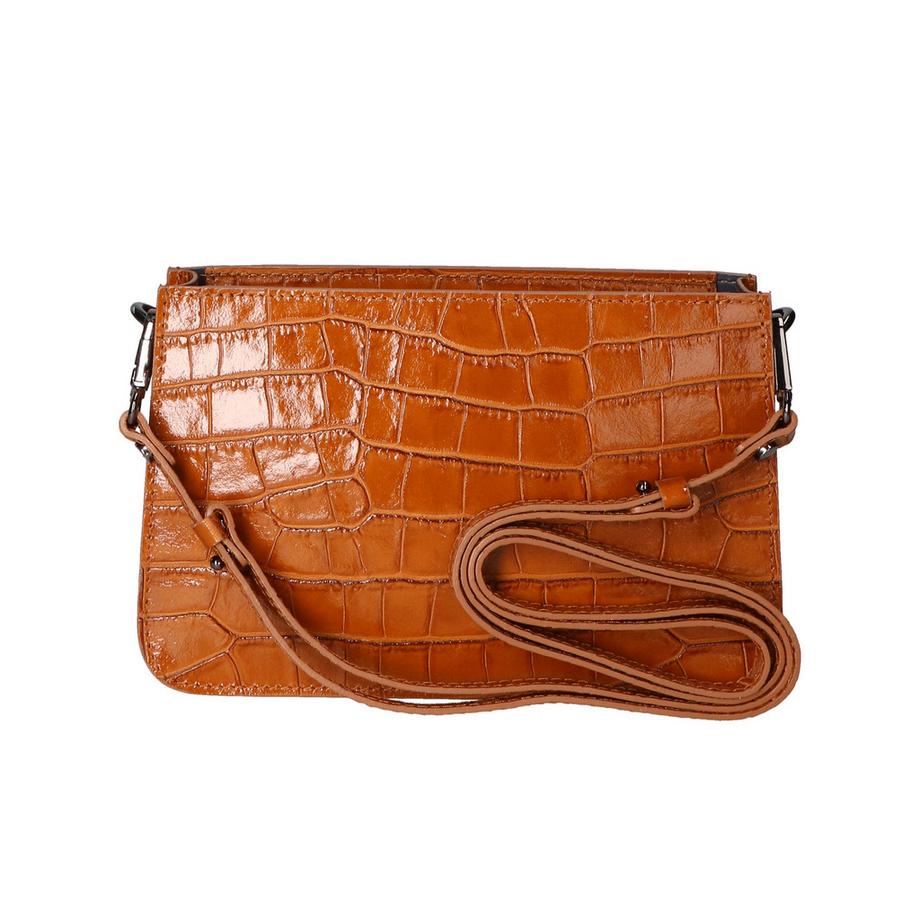 Gave Lux Krokodilgeprägte Schultertasche  